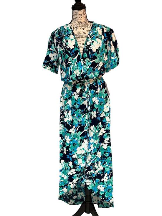 Fraiche by J Dresses & Skirts - NWT Fraiche by J Blue Floral Maxi Dress Size Medium Faux Wrap Elastic Waist
